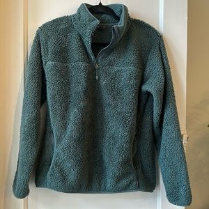 Eddie Bauer green fleece sweatshirt